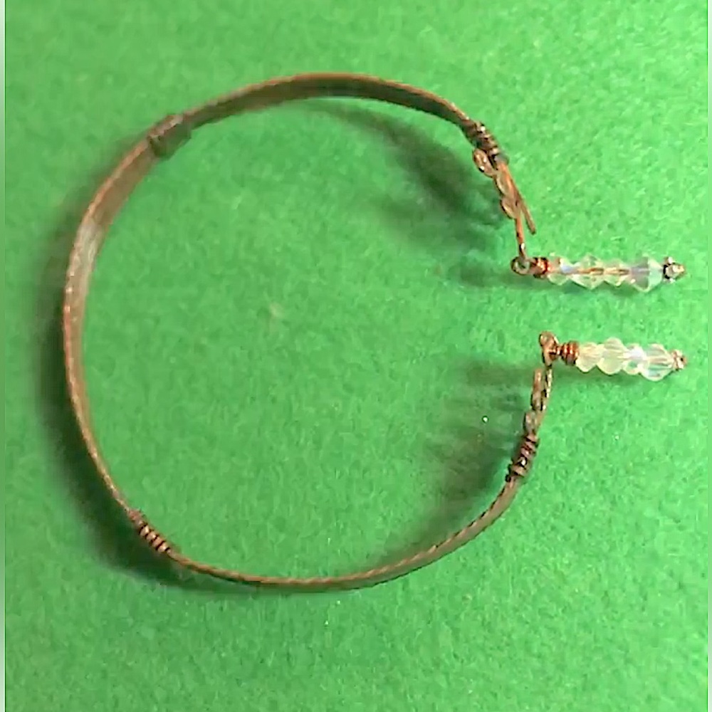 “Copper,copper” wire wrapped cuff bracelet - Picture 3 of 7